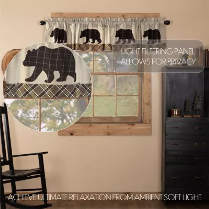Vhc Brands Wyatt Bear Rod Pocket Tailored Valance