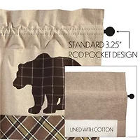 Vhc Brands Wyatt Bear Rod Pocket Tailored Valance