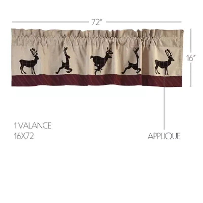 Vhc Brands Wyatt Deer Rod Pocket Tailored Valance