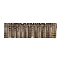 Vhc Brands Wyatt Plaid Rod Pocket Tailored Valance