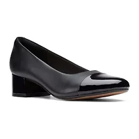 Clarks Marilyn Sara Womens Cap Closed Toe Flat Heel Pumps