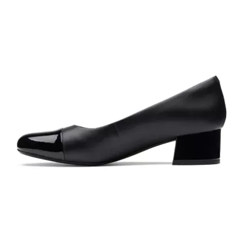 Clarks Marilyn Sara Womens Cap Closed Toe Flat Heel Pumps