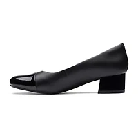 Clarks Marilyn Sara Womens Cap Closed Toe Flat Heel Pumps