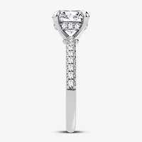 (G-H / Si1-Si2) Womens 2 1/4 CT. T.W. Lab Grown White Diamond 14K Gold Round Side Stone Engagement Ring