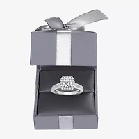 1 CT. T.W. Lab-Grown (G-H / SI1-SI2) Diamond Cushion Halo Engagement Ring 10K Gold