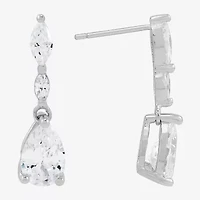 Diamonart Womens Cubic Zirconia Sterling Silver Pear 2-pc. Jewelry Set