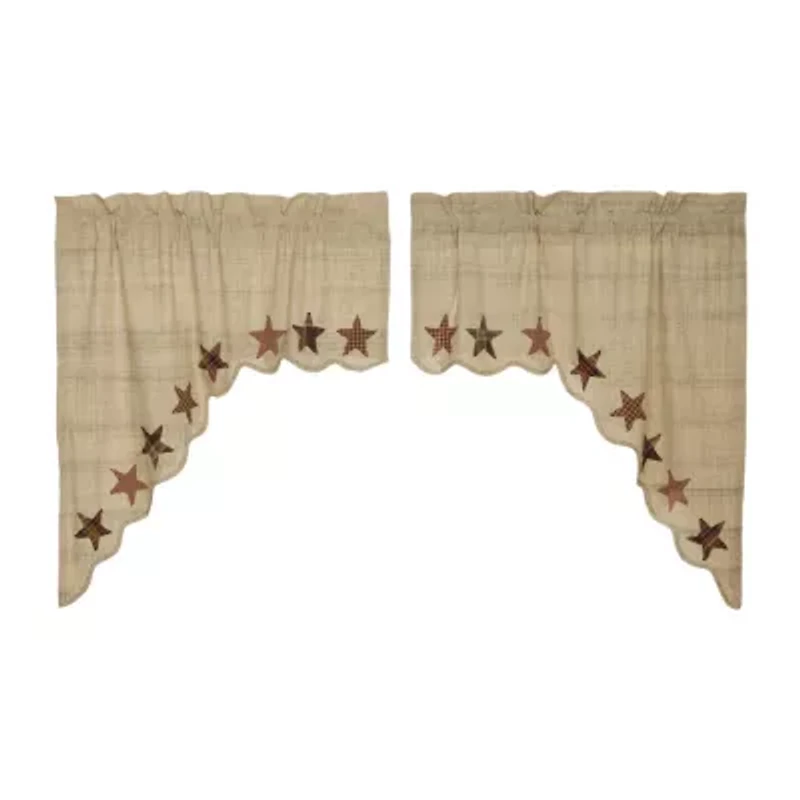Vhc Brands Abilene Star Swag Rod Pocket Scallop Valance