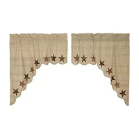Vhc Brands Abilene Star Swag Rod Pocket Scallop Valance