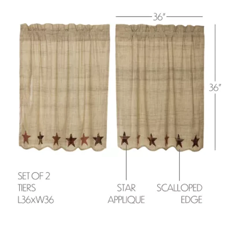 Vhc Brands Abilene Star 2-pc. Rod Pocket Window Tier
