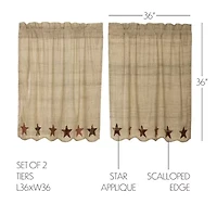Vhc Brands Abilene Star 2-pc. Rod Pocket Window Tier