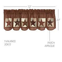 Vhc Brands Abilene Star Block Rod Pocket Valance