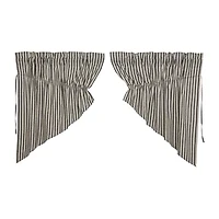 Vhc Brands Ashmont Ticking Prare Swag Rod Pocket Valance