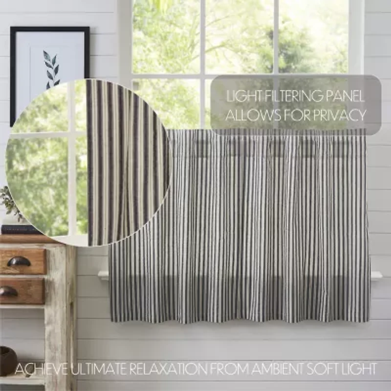 Vhc Brands Ashmont Ticking 2-pc. Rod Pocket Window Tier
