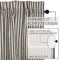 Vhc Brands Ashmont Ticking 2-pc. Rod Pocket Window Tier