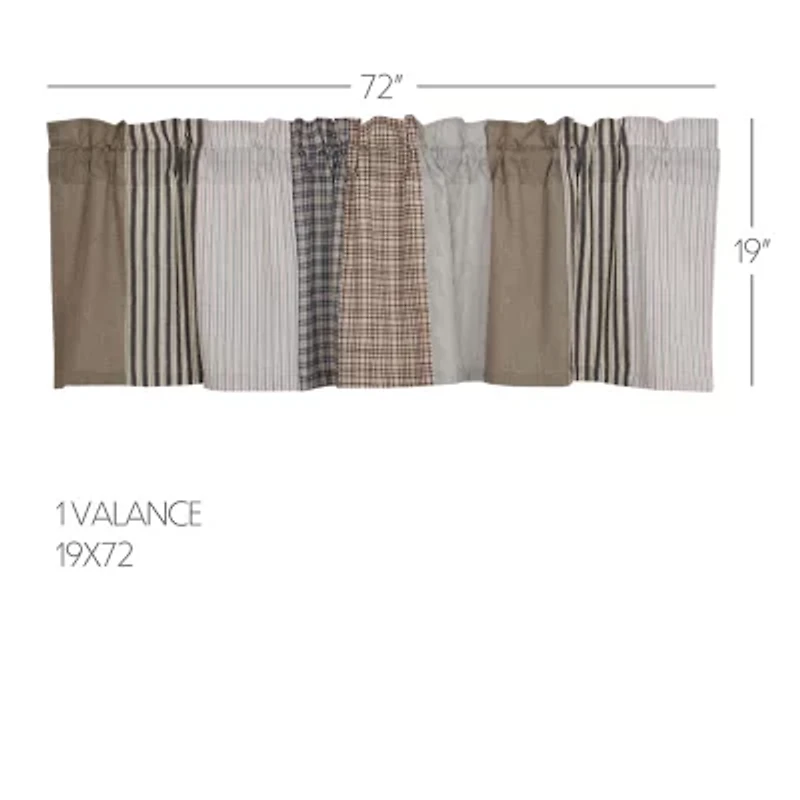 Vhc Brands Ashmont Patchwork Rod Pocket Tailored Valance