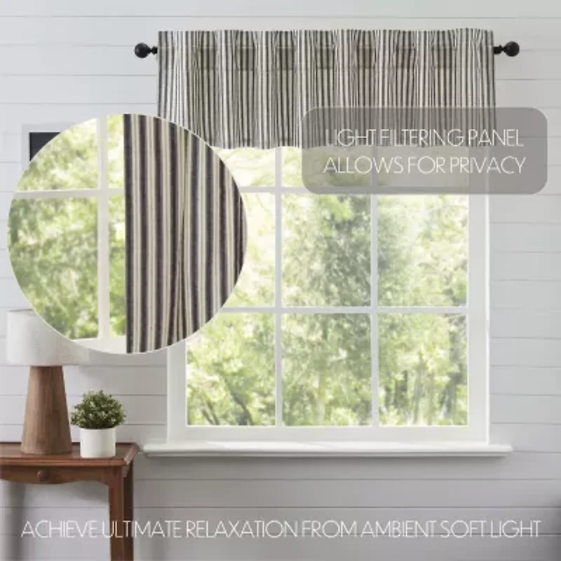 Vhc Brands Ashmont Ticking Rod Pocket Valance