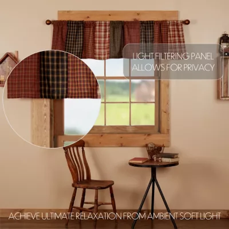 Vhc Brands Beckham Patchwork Rod Pocket Valance