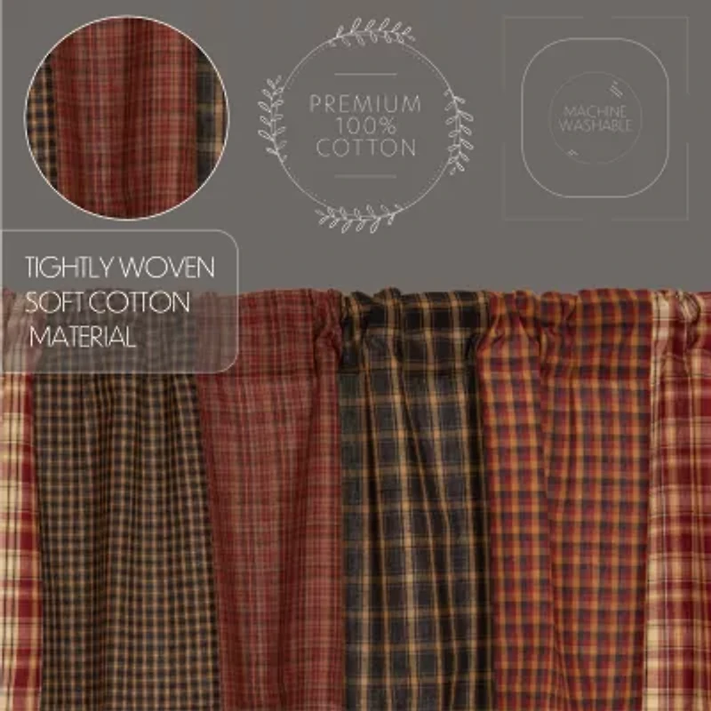 Vhc Brands Beckham Patchwork Rod Pocket Valance
