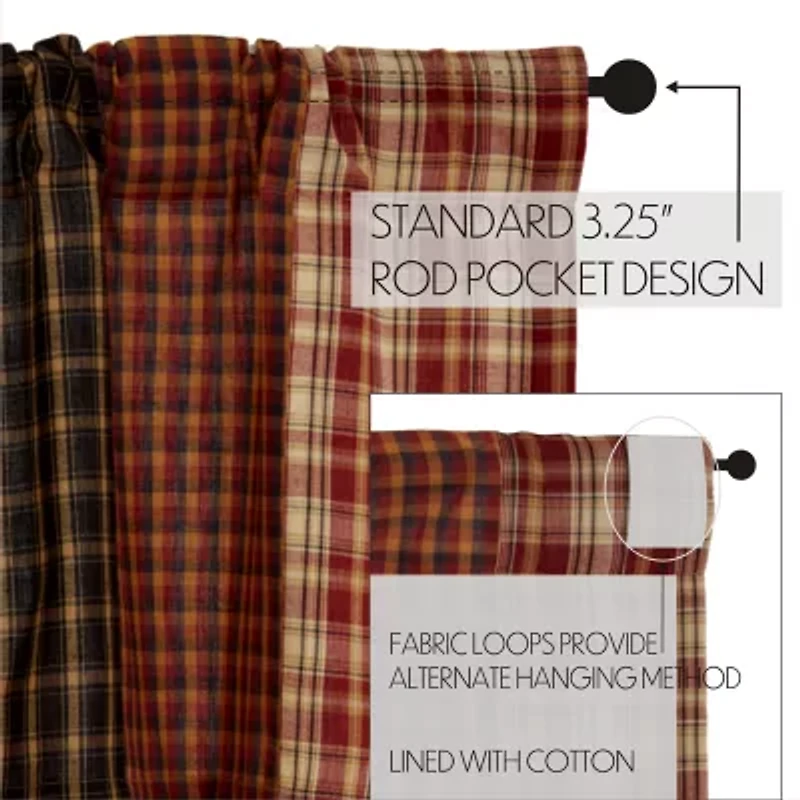 Vhc Brands Beckham Patchwork Rod Pocket Valance