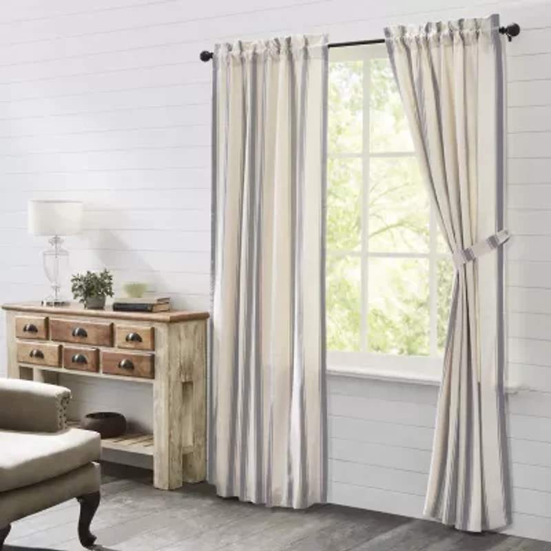 Vhc Brands Grace Rod Pocket Light-Filtering Set of 2 Curtain Panel