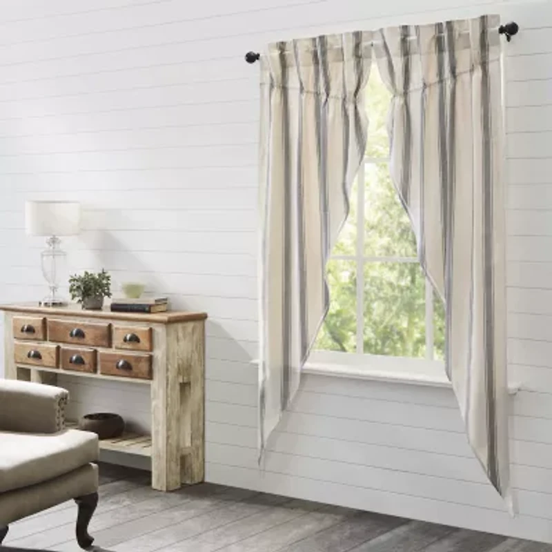 Vhc Brands Grace Prairie Rod Pocket Light-Filtering Set of 2 Curtain Panel