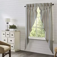 Vhc Brands Grain Sack Prairie Rod Pocket Light-Filtering Set of 2 Curtain Panel