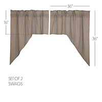 Vhc Brands Grain Sack Swag Rod Pocket Tailored Valance
