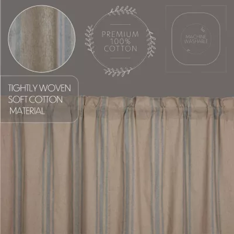 Vhc Brands Grain Sack Swag Rod Pocket Tailored Valance