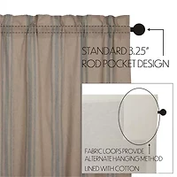 Vhc Brands Grain Sack Swag Rod Pocket Tailored Valance