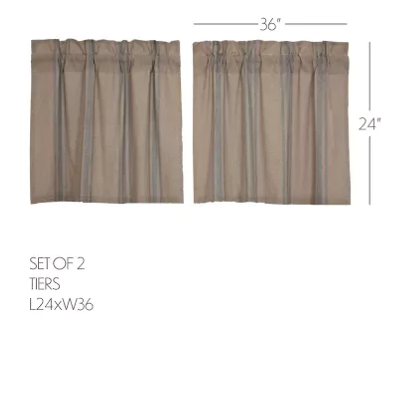 Vhc Brands Grain Sack 2-pc. Rod Pocket Window Tier