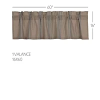 Vhc Brands Grain Sack Rod Pocket Tailored Valance