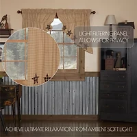 Vhc Brands Bingham Star Prairie Swag Rod Pocket Tailored Valance