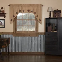 Vhc Brands Bingham Star Swag Rod Pocket Tailored Valance