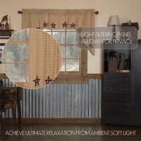 Vhc Brands Bingham Star Swag Rod Pocket Tailored Valance