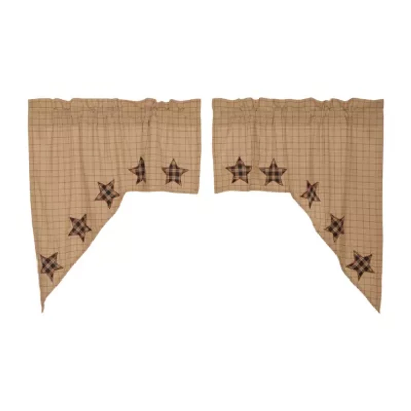 Vhc Brands Bingham Star Swag Rod Pocket Tailored Valance