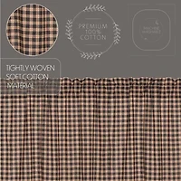 Vhc Brands Bingham Star Plaid Swag Rod Pocket Tailored Valance