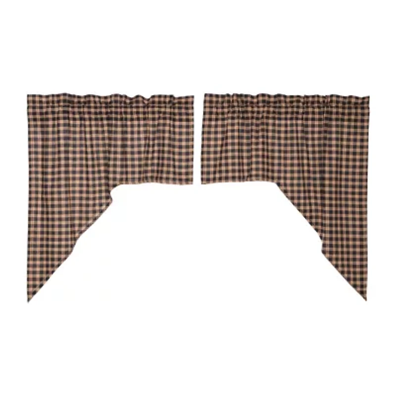 Vhc Brands Bingham Star Plaid Swag Rod Pocket Tailored Valance