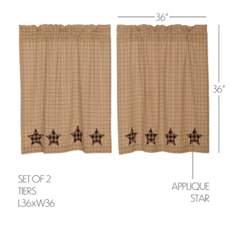 Vhc Brands Bingham Star 2-pc. Rod Pocket Window Tier