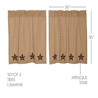 Vhc Brands Bingham Star 2-pc. Rod Pocket Window Tier