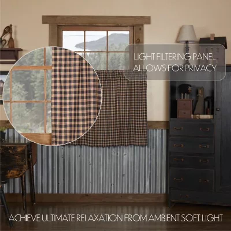 Vhc Brands Bingham Star Plaid 2-pc. Rod Pocket Window Tier