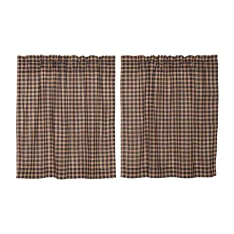 Vhc Brands Bingham Star Plaid 2-pc. Rod Pocket Window Tier