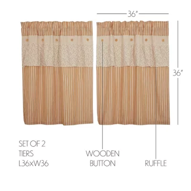 Vhc Brands Camilia 2-pc. Rod Pocket Window Tier