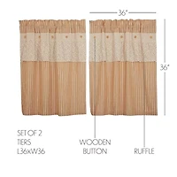 Vhc Brands Camilia 2-pc. Rod Pocket Window Tier