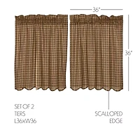 Vhc Brands Cedar Ridge 2-pc. Rod Pocket Window Tier
