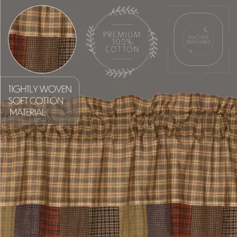 Vhc Brands Cedar Ridge Block Border Rod Pocket Valance