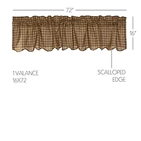Vhc Brands Cedar Ridge Scalloped Rod Pocket Scallop Valance