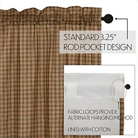 Vhc Brands Cedar Ridge Scalloped Rod Pocket Valance