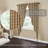 Vhc Brands Cider Mill Prairie Rod Pocket Light-Filtering Set of 2 Curtain Panel