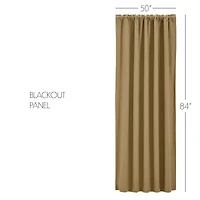 Vhc Brands Cotton Burlap Rod Pocket Blackout Single Curtain Panel