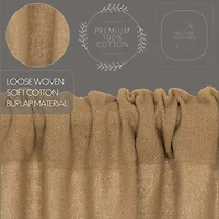 Vhc Brands Cotton Burlap Rod Pocket Blackout Single Curtain Panel